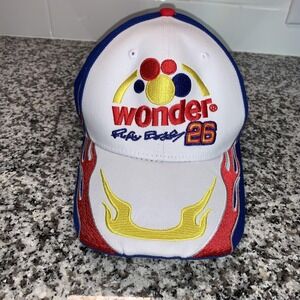 Wonder Bread Ricky Bobby 26 Hat Cap Strap Back One Size Blue Flames NASCAR Mens